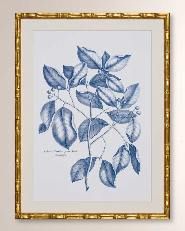 "Navy & Linen VII" Framed Giclee
